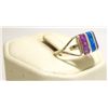 Image 2 : Zuni Multi-Color Opal Inlay Sterling Silver Women's Ring - Cheryl Siutza