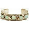 Image 1 : Zuni Opal Sterling Silver Snake Cuff Bracelet - Effie Calavaza