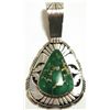Image 1 : Navajo Broken Arrow Turquoise Sterling Silver Pendant - Eugene Belone