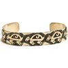 Image 1 : Old Panw Navajo Sterling Silver Turtles Cuff Bracelet - CB?