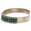 Image 3 : Zuni Turquoise Dots Sterling Silver Cuff Bracelet - April Haloo