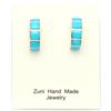 Image 1 : Zuni Turquoise Half-Ring Earrings