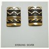 Image 1 : Navajo 12k Gold Fill over Sterling Silver Post Earrings - Tommy Singer