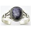 Image 1 : Navajo Charoite Sterling Silver Cuff Bracelet - Eugene Belone