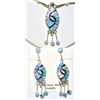 Image 2 : Zuni Opal Necklace & Earrings Set - Amy Quandelacy