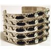 Image 2 : Zuni Onyx Sterling Silver Snake Cuff Bracelet - Effie Calavaza