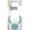 Image 1 : Zuni Turquoise Sterling Silver Necklace & Earrings Set - Fadrian & Vivica Bowannie