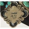 Image 2 : Navajo Turquoise Sterling Silver Post Earrings - Albert J Brown