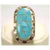 Image 1 : Zuni Turquoise Inlay Sterling Silver Women's Ring - Carmichael Haloo