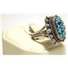 Image 2 : Old Pawn Navajo Spider Web Kingman Turquoise Sterling Silver Men's Ring - Kirk Smith