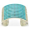 Image 1 : Zuni Turquoise Sterling Silver Cuff Bracelet - Anselm Wallace