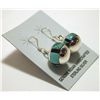 Image 2 : Zuni Turquoise & Onyx Inlay Sterling Silver Sphere French Hook Earrings - Edison Yazzie