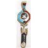 Image 1 : Zuni Multi-Stone Inlay Sunface Spinner Sterling Silver Pendant - Don Dewa