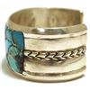 Image 3 : Vintage Old Pawn Zuni Turquoise Inlay Sterling Silver Cuff Bracelet - ALH