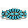 Image 1 : Navajo Turquoise Petit Point Sterling Silver Cuff Bracelet - Rosie Williams