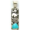 Image 1 : Navajo Turquoise Sterling Silver Pendant - Alex Sanchez
