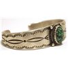 Image 2 : Old Pawn Navajo Spider Web Turquoise Sterling Silver Cuff Bracelet - Calvin Martinez