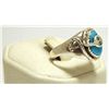 Image 2 : Zuni Turquoise Sterling Silver Snake Men's Ring - Effie Calavaza