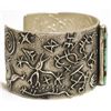 Image 2 : Navajo Spider Web Turquoise Sterling Silver Tufacast Cuff Bracelet - Philander B Begay