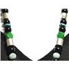Image 3 : Navajo Onyx & Multi-Stone Sterling Silver Necklace - Tommy Singer