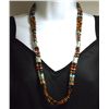 Image 1 : Navajo Tiger's Eye & Multi-Stone 2-Strand Necklace - Tommy Singer