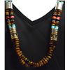 Image 2 : Navajo Tiger's Eye & Multi-Stone 2-Strand Necklace - Tommy Singer