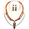 Image 1 : Zuni Coral Necklace & Earrings Set - Raylan & Patty Edaakie