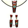 Image 2 : Zuni Coral Necklace & Earrings Set - Raylan & Patty Edaakie