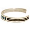 Image 3 : Zuni Multi-Stone Inlay Sterling Silver Cuff Bracelet - Charlotte Dishta