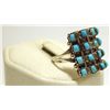 Image 2 : Zuni Turquoise Dots Sterling Silver Women's Ring - Lorene Tucson