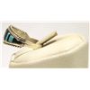 Image 3 : Zuni Multi-Stone Channel Inlay Sterling Silver Men's Ring - D. Panteah