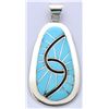 Image 1 : Zuni Turquoise Large Oval Pendant - Amy Quandelacy