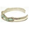 Image 3 : Zuni Opal Inlay Sterling Silver Cuff Bracelet - Steve Wallace