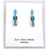 Image 1 : Zuni Turquoise Small Half-Ring Earrings