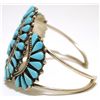 Image 3 : Zuni Turquoise Sterling Silver Cuff Bracelet - Augustine Pinto