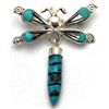 Image 1 : Zuni Dragonfly Hanger Pendant & Pin - Valerie Comosona