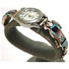 Image 1 : Zuni Multi-Stone Inlay Maiden Sterling Silver Women's Watch - J Waseta