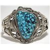 Image 1 : Navajo Spider Web Kingman Turquoise Sterling Silver Cuff Bracelet - Mary Ann Spencer