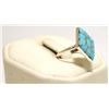 Image 2 : Zuni Turquoise Inlay Sterling Silver Women's Ring - Connie Epaloose