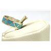 Image 3 : Zuni Turquoise Inlay Sterling Silver Men's Ring - Jim Haloo