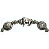 Image 2 : Navajo Green Turquoise Buffalo Sterling Silver Link Bracelet - Running Bear