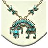 Image 2 : Zuni Turquoise Rainbow Kachina Necklace - Hugh & Agnes Bowekaty