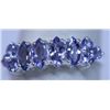 Image 1 : 10.80 CTW TANZANITE RING .925 STERLING SILVER