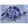 Image 1 : 11.70 CTW TANZANITE RING .925 STERLING SILVER