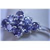 Image 1 : 10.75 CTW TANZANITE RING .925 STERLING SILVER