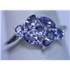 Image 1 : 11.20 CTW TANZANITE RING .925 STERLING SILVER