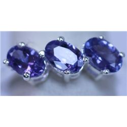 12.15 CTW TANZANITE RING .925 STERLING SILVER