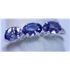Image 1 : 9.70 CTW TANZANITE RING .925 STERLING SILVER