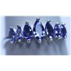 Image 1 : 6.80 CTW TANZANITE RING .925 STERLING SILVER