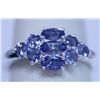 Image 1 : 11.60 CTW TANZANITE RING .925 STERLING SILVER